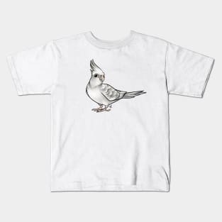 Bird - Cockatiel - Silver Kids T-Shirt